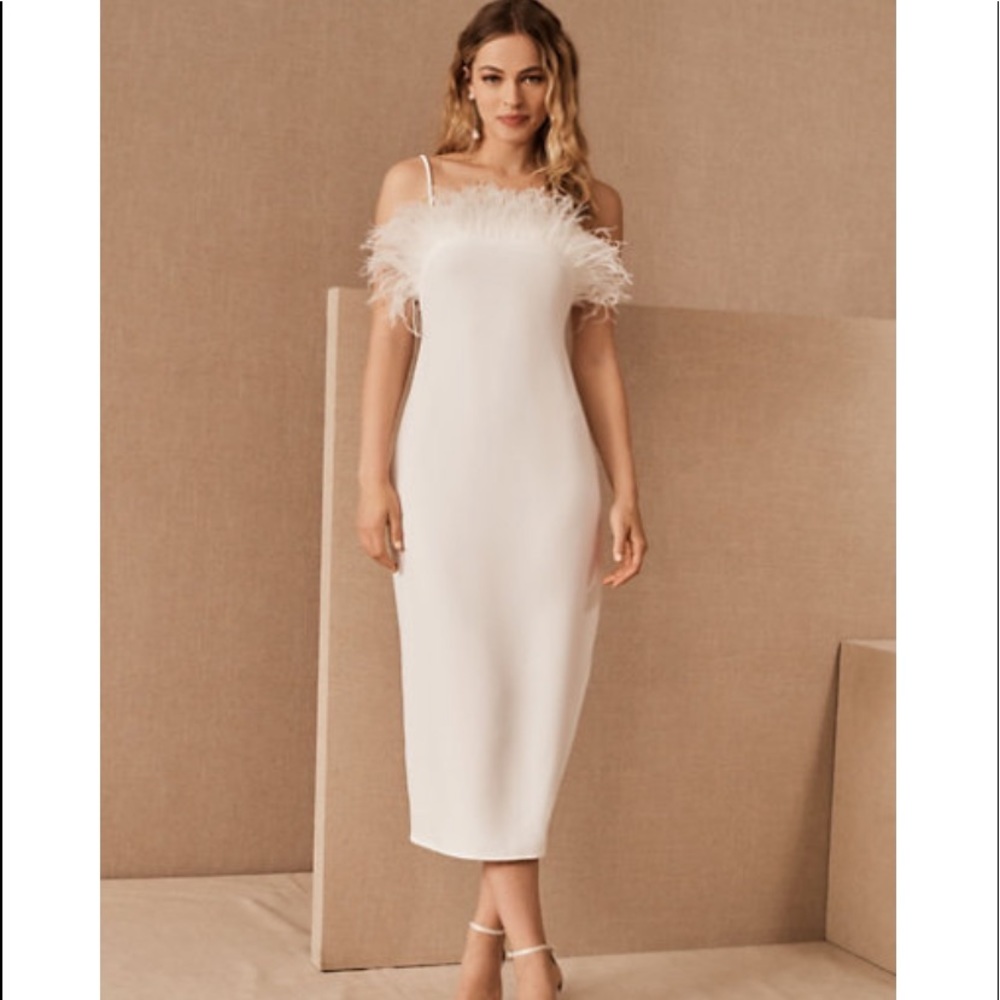 BHLDN white feather dress